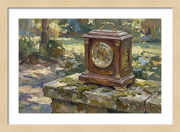 Antique Clock In Nature