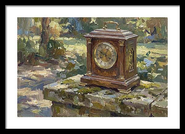 Antique Clock In Nature