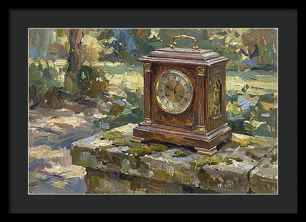 Antique Clock In Nature