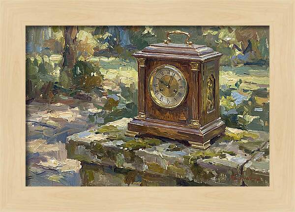 Antique Clock In Nature
