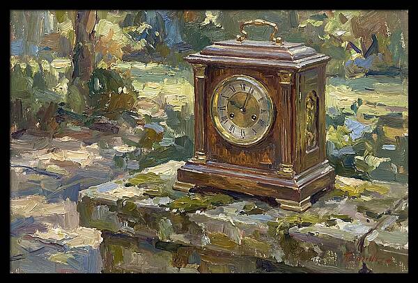 Antique Clock In Nature