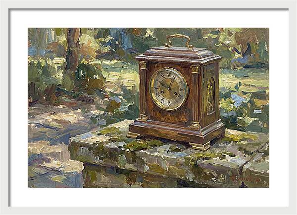 Antique Clock In Nature