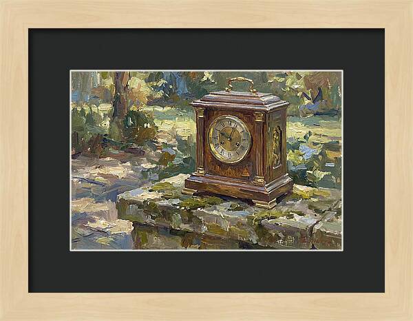 Antique Clock In Nature