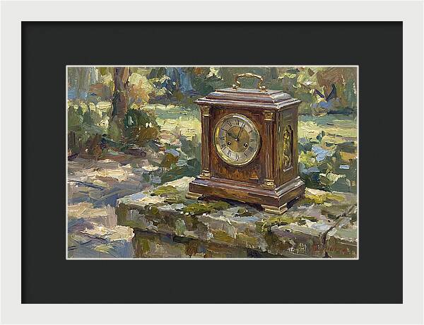Antique Clock In Nature