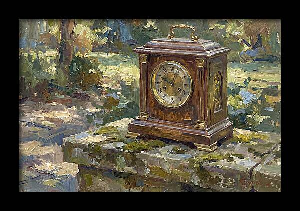 Antique Clock In Nature