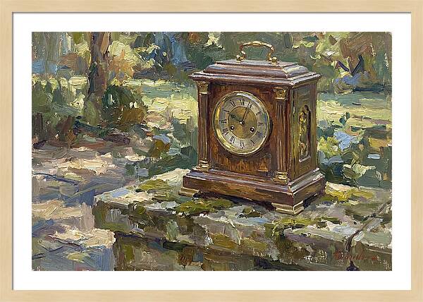 Antique Clock In Nature