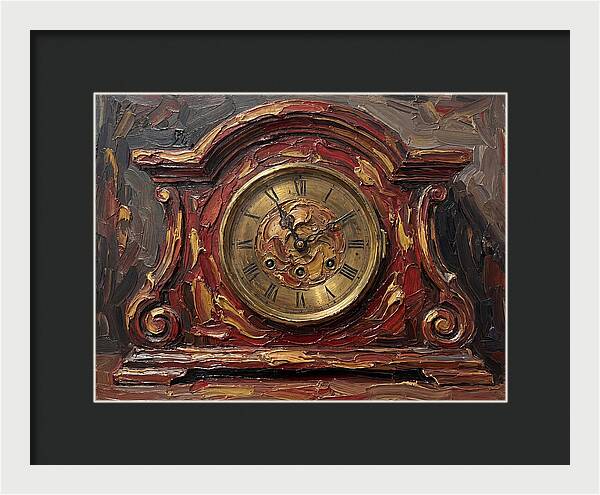 Antique Clock In Rich Hues