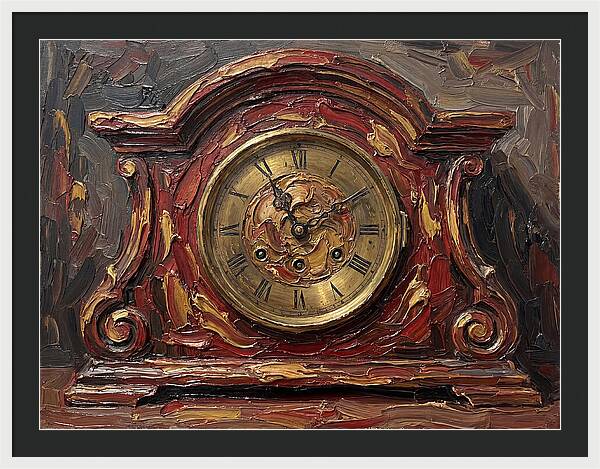 Antique Clock In Rich Hues