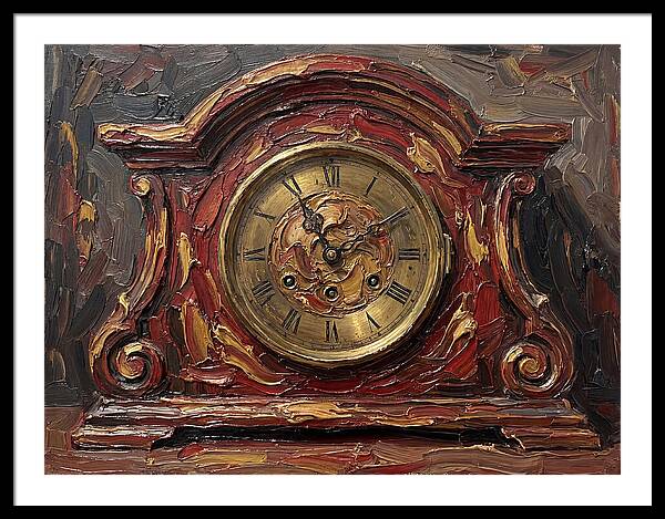 Antique Clock In Rich Hues