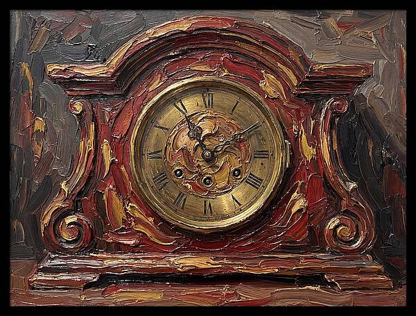Antique Clock In Rich Hues