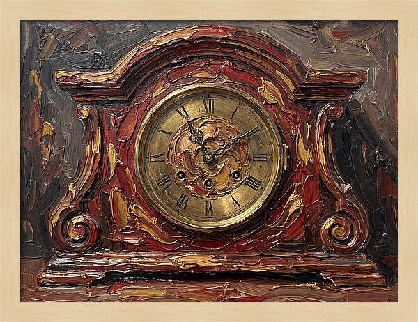 Antique Clock In Rich Hues