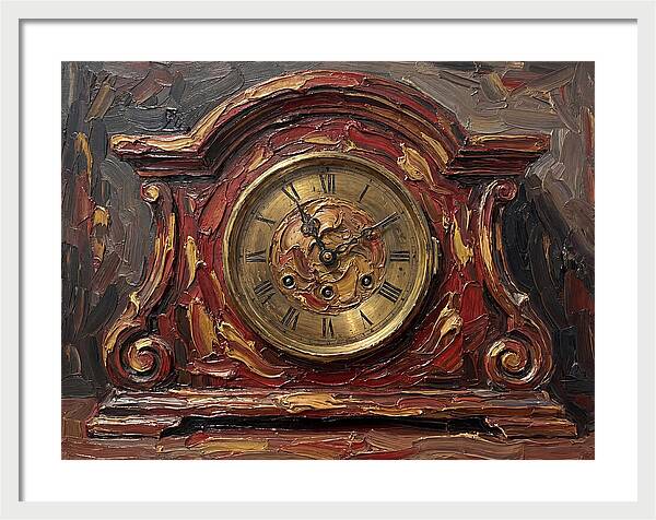 Antique Clock In Rich Hues