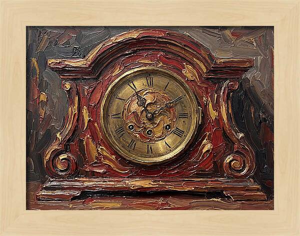 Antique Clock In Rich Hues