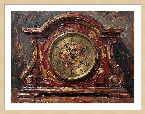 Antique Clock In Rich Hues