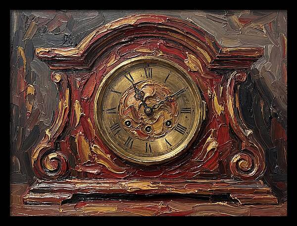 Antique Clock In Rich Hues