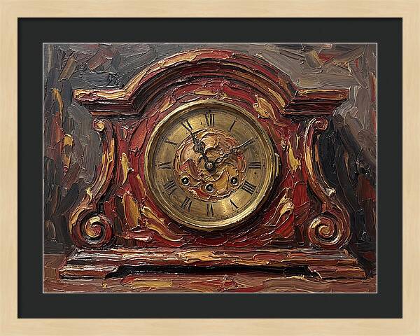 Antique Clock In Rich Hues
