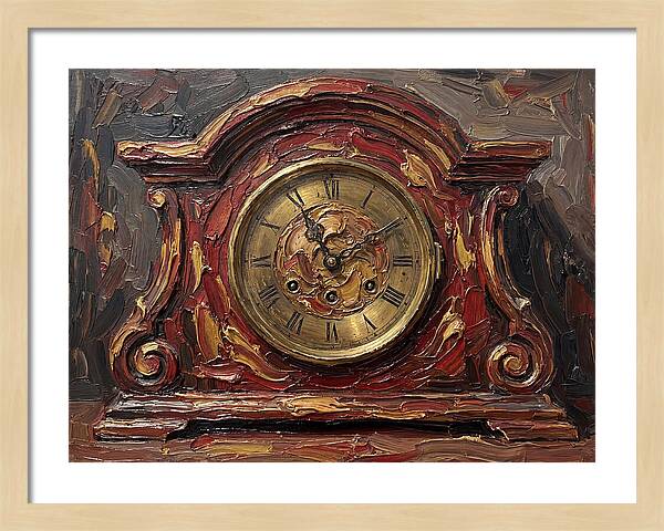 Antique Clock In Rich Hues
