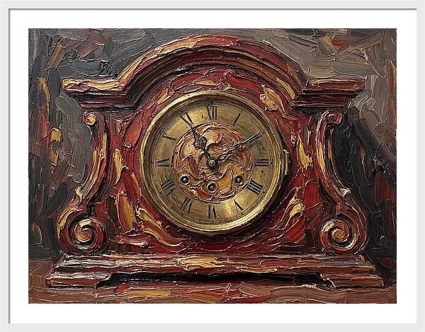 Antique Clock In Rich Hues