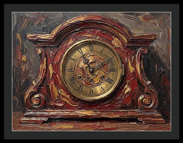 Antique Clock In Rich Hues