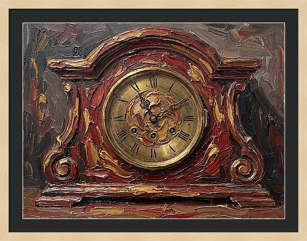 Antique Clock In Rich Hues