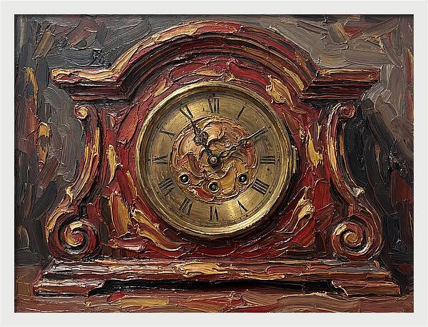Antique Clock In Rich Hues