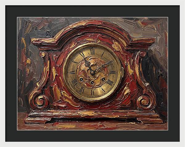Antique Clock In Rich Hues