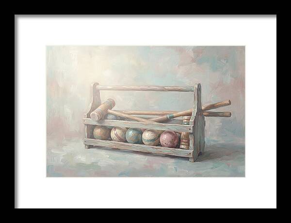 Antique Croquet Balls Display