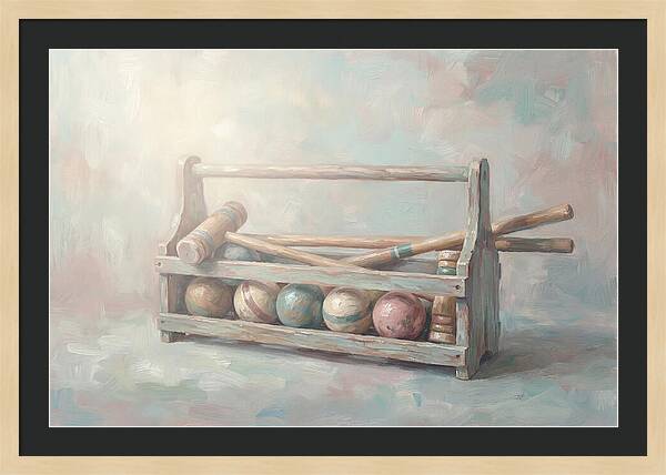 Antique Croquet Balls Display