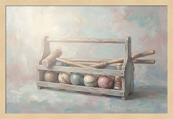 Antique Croquet Balls Display