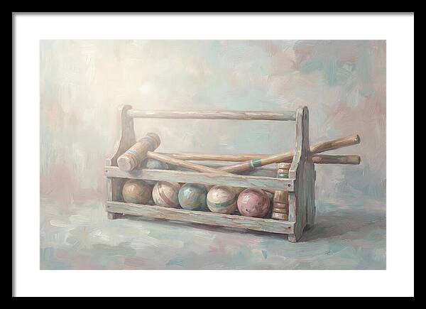 Antique Croquet Balls Display