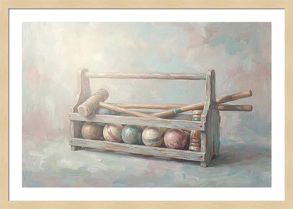 Antique Croquet Balls Display