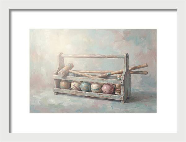Antique Croquet Balls Display