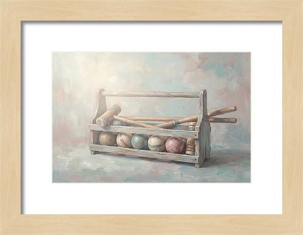 Antique Croquet Balls Display