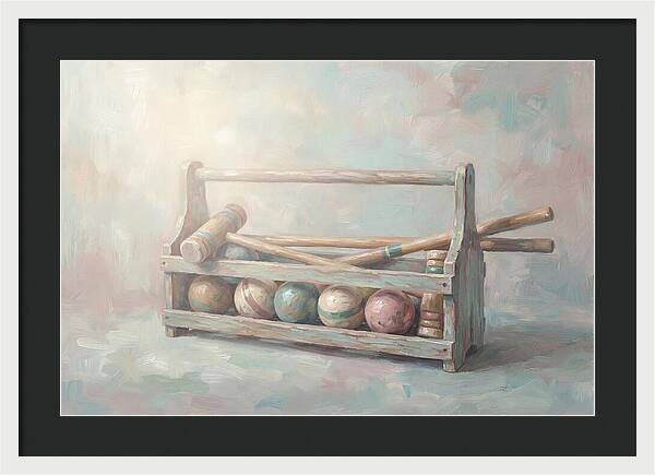 Antique Croquet Balls Display