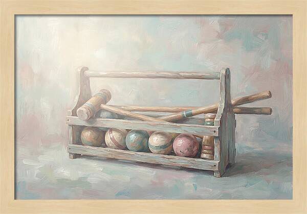 Antique Croquet Balls Display