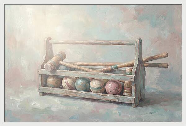 Antique Croquet Balls Display