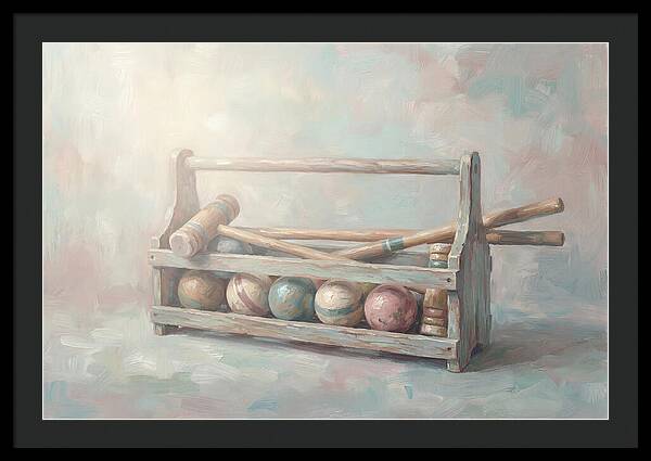 Antique Croquet Balls Display
