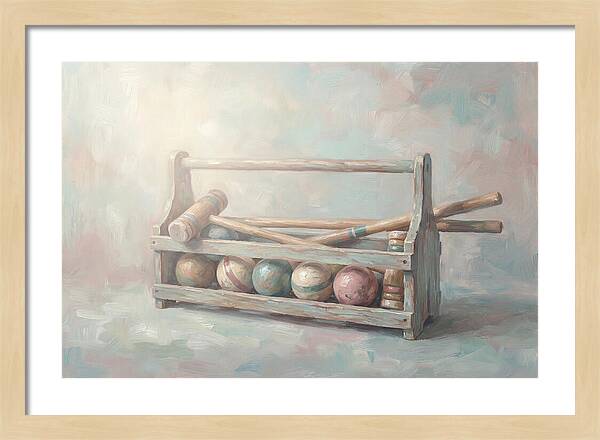 Antique Croquet Balls Display