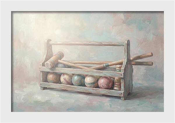 Antique Croquet Balls Display