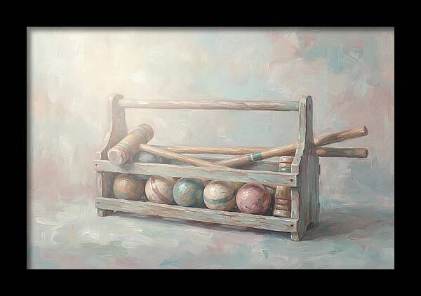 Antique Croquet Balls Display