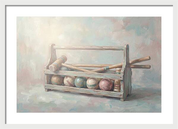 Antique Croquet Balls Display