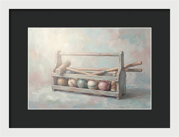 Antique Croquet Balls Display