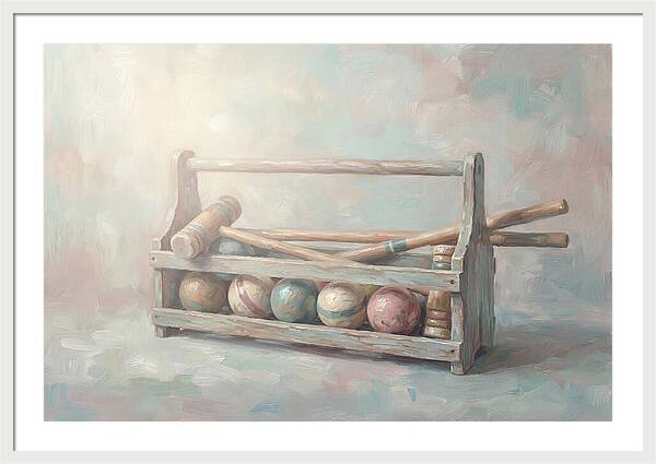 Antique Croquet Balls Display