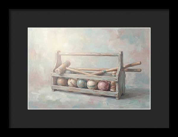 Antique Croquet Balls Display