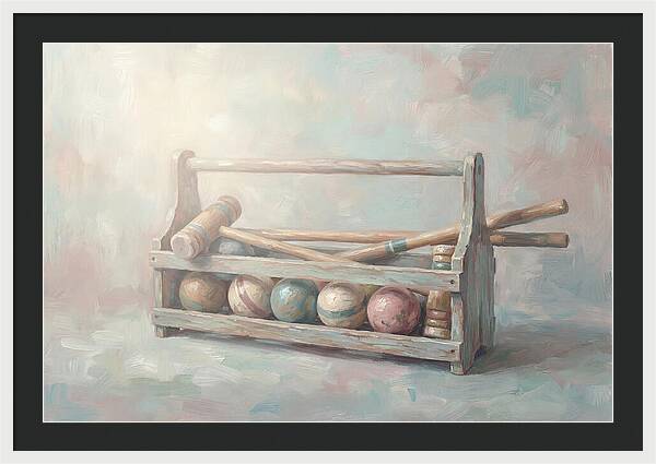 Antique Croquet Balls Display