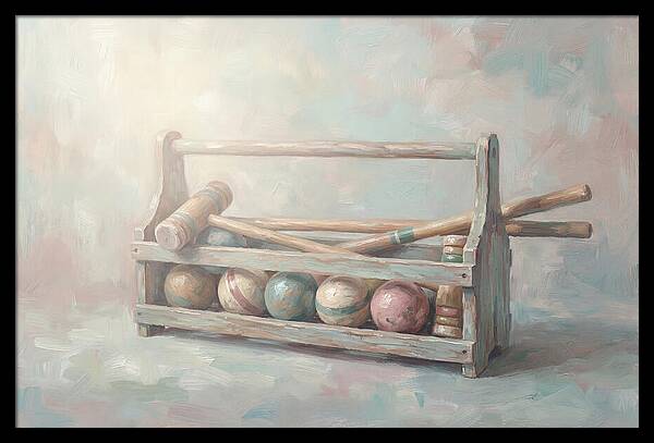 Antique Croquet Balls Display