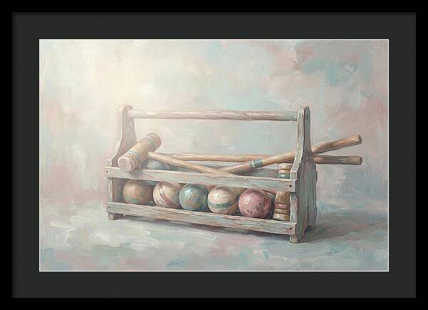 Antique Croquet Balls Display