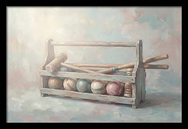 Antique Croquet Balls Display