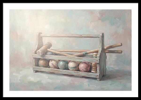 Antique Croquet Balls Display