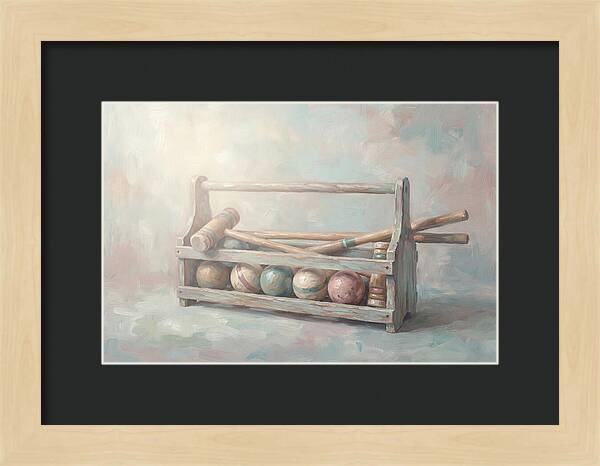 Antique Croquet Balls Display